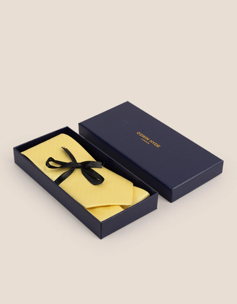 Yellow Self Stripe Tie