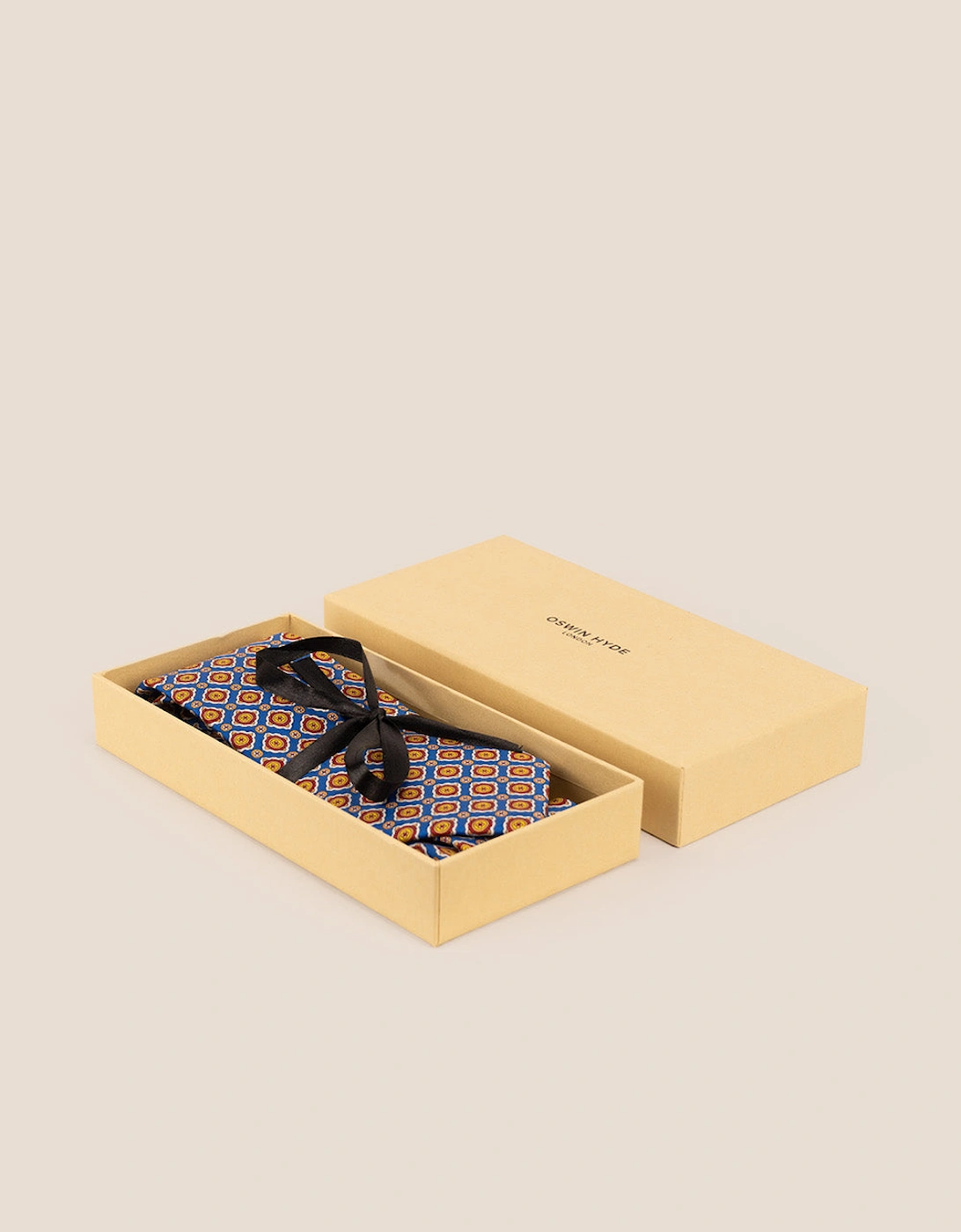 Yellow Geometric Pattern Silk Tie