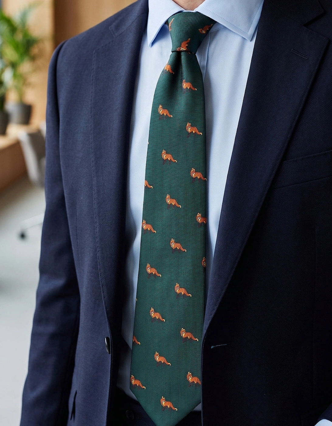 Fox Green Tie