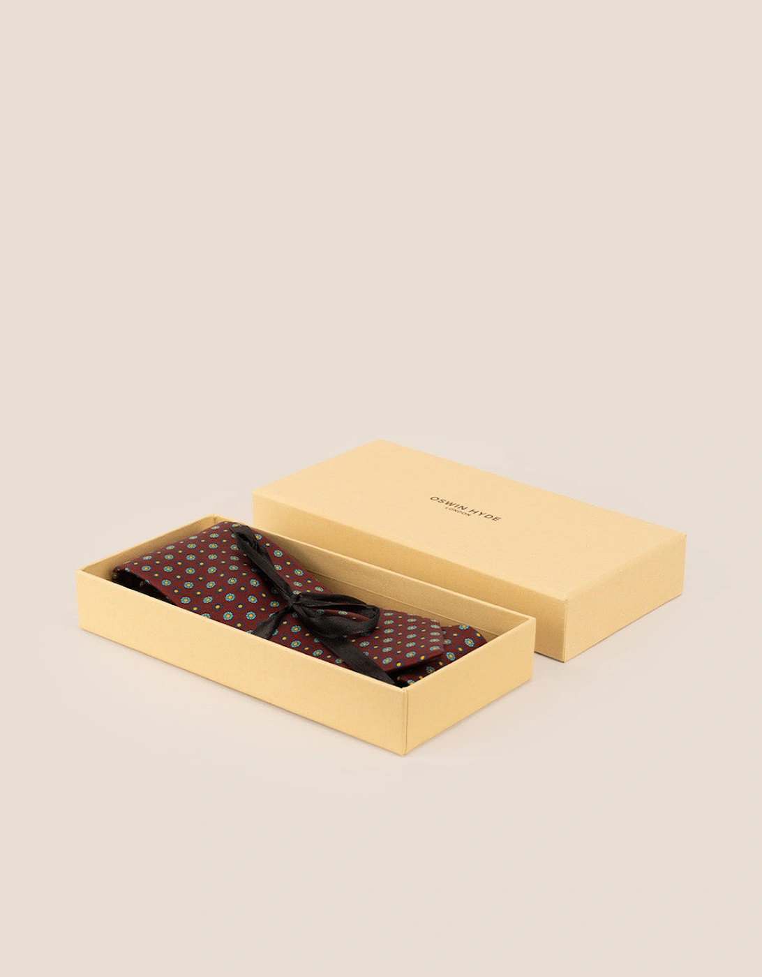 Burgundy Geometric Pattern Silk Tie
