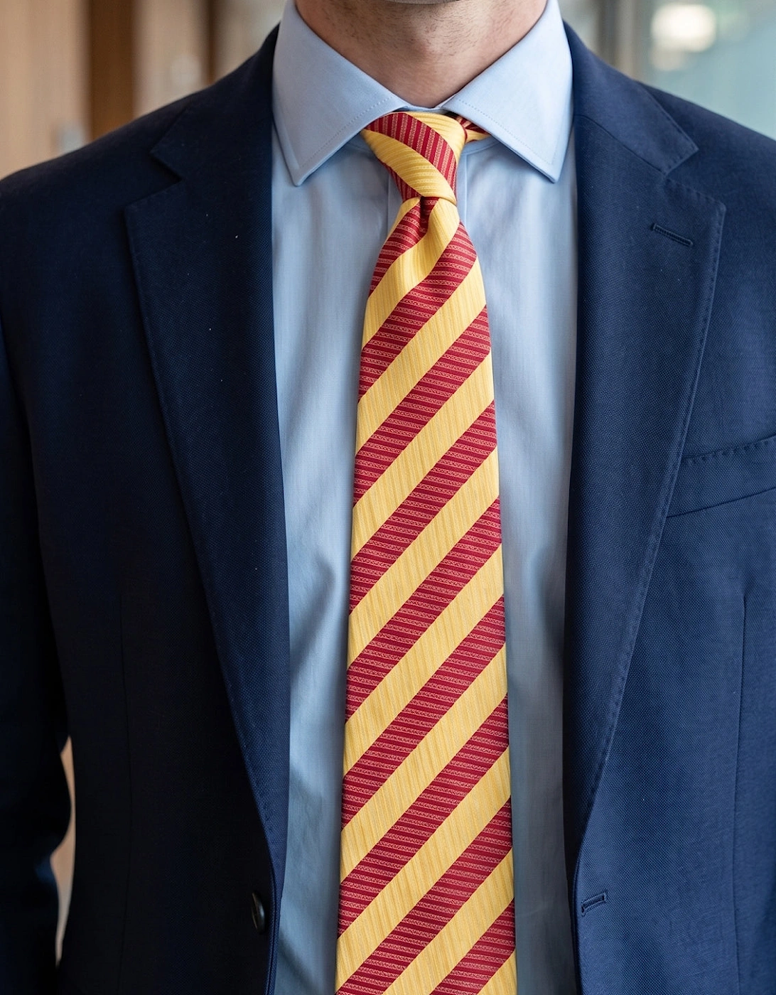 Vintage Stripe Red Gold Tie