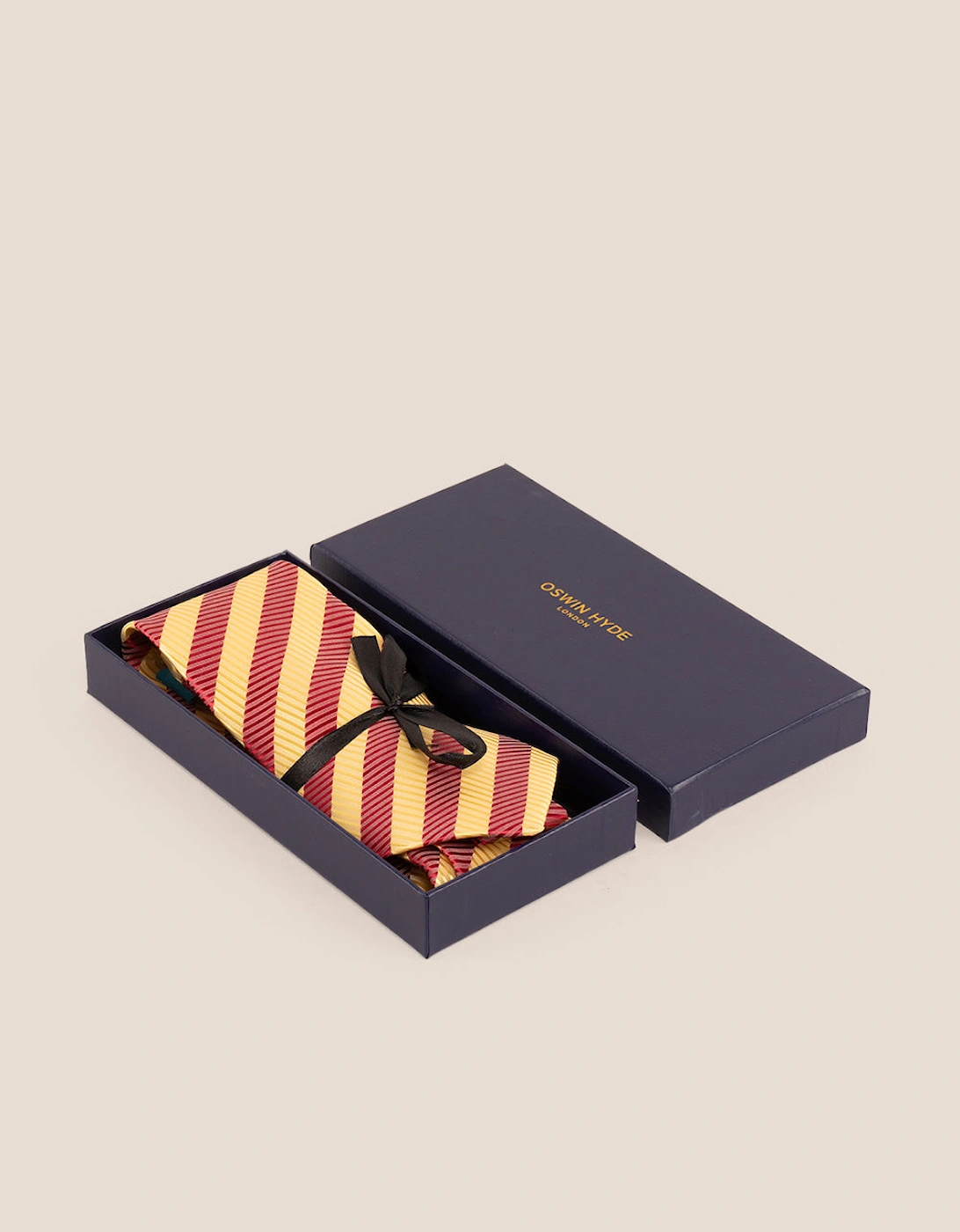 Vintage Stripe Red Gold Tie