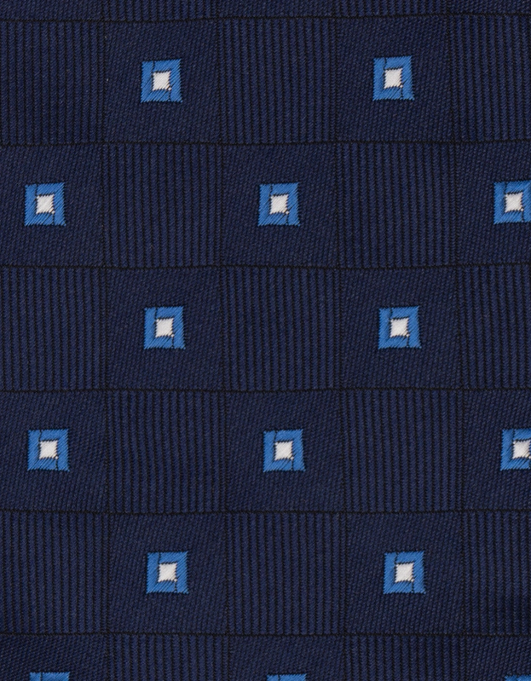 Multi Square Navy Tie