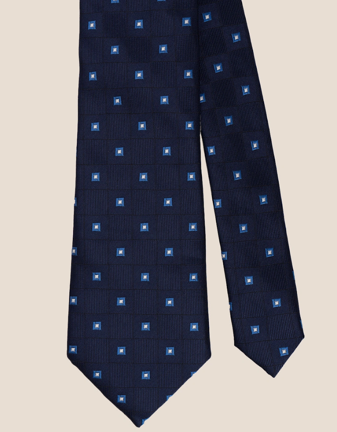 Multi Square Navy Tie