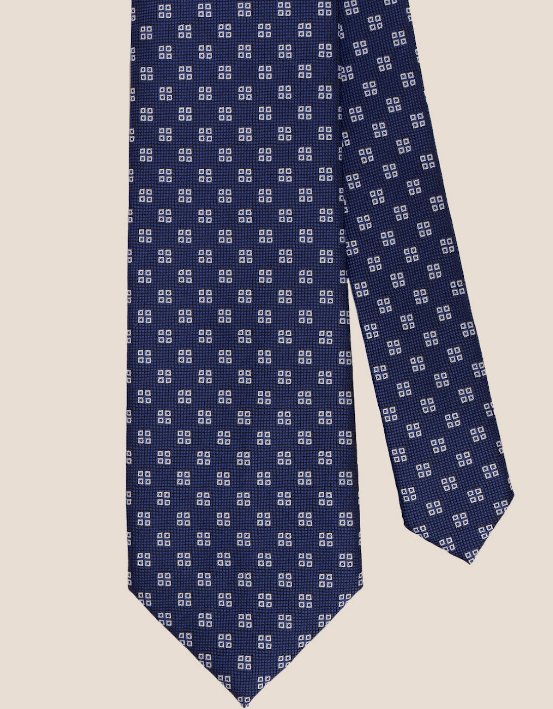 Geometric Squares Navy Tie