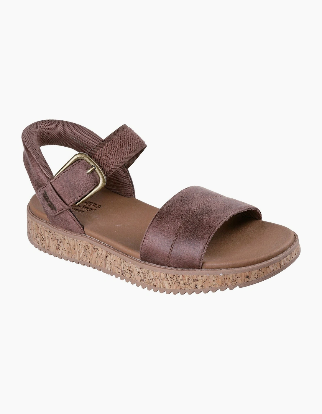 Skechers Bobs Sun Vibe Be Corky Polyester Women's Chocolate Sandals