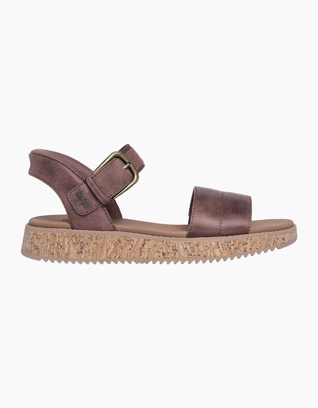 Skechers Bobs Sun Vibe Be Corky Polyester Women's Chocolate Sandals