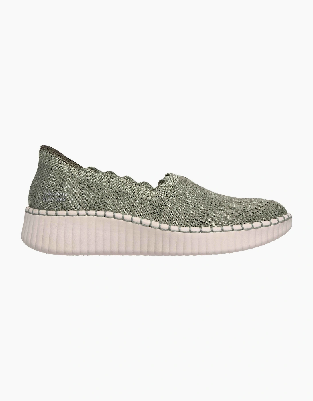 Skechers Wilshire Boulevard Polyester Women's Olive Trainers