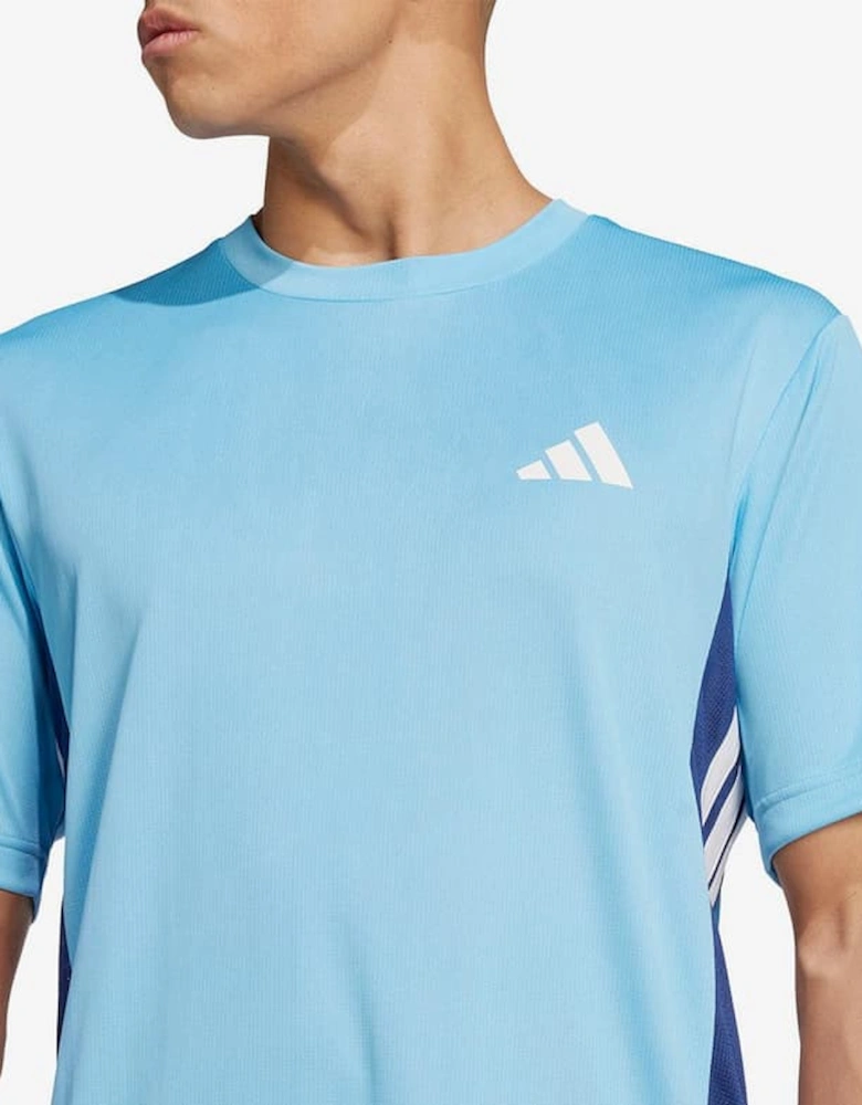 Adidas Essentials Seasonal Colourblock T-Shirt Blue