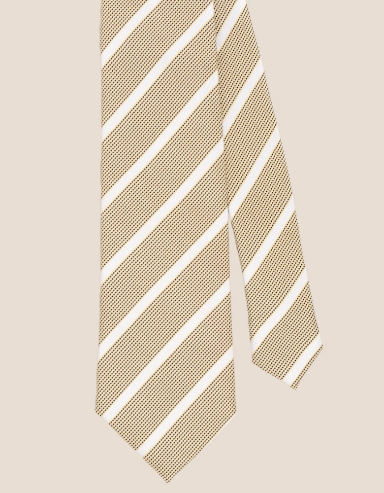 Stripe Brown White Tie