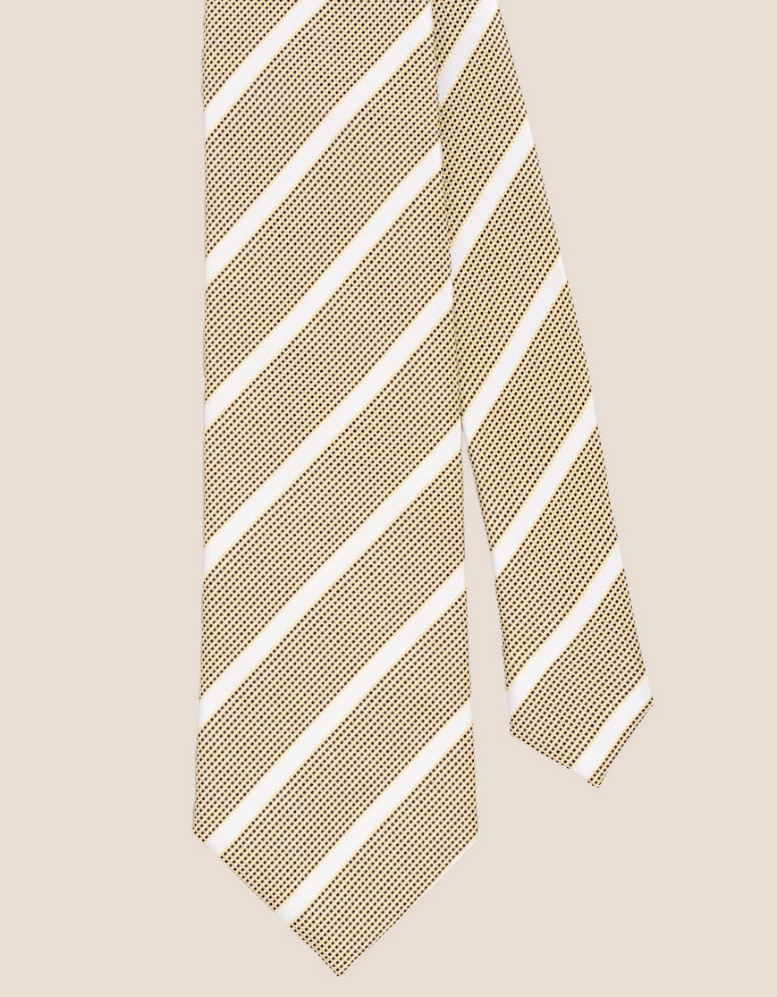 Stripe Brown White Tie