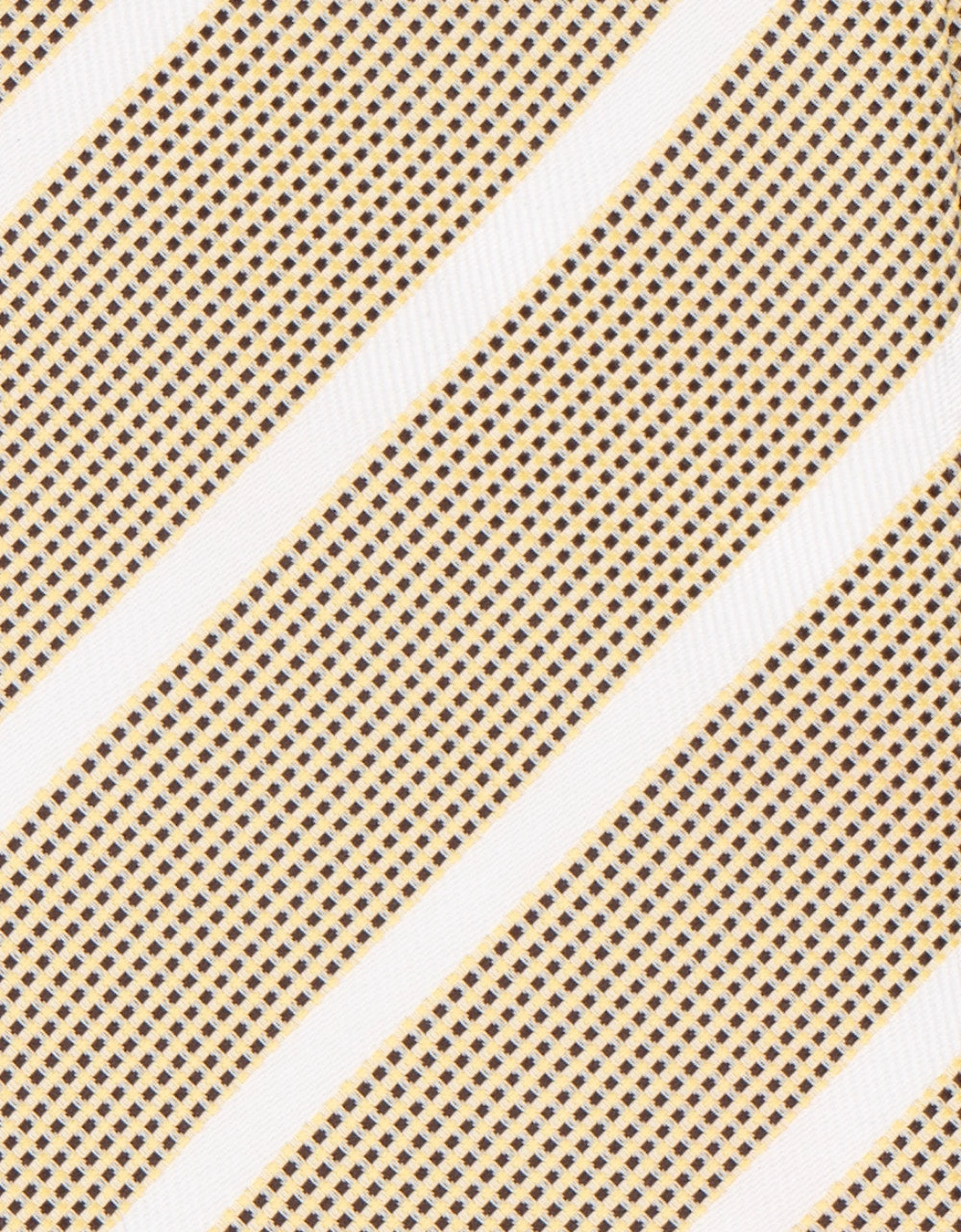 Stripe Brown White Tie