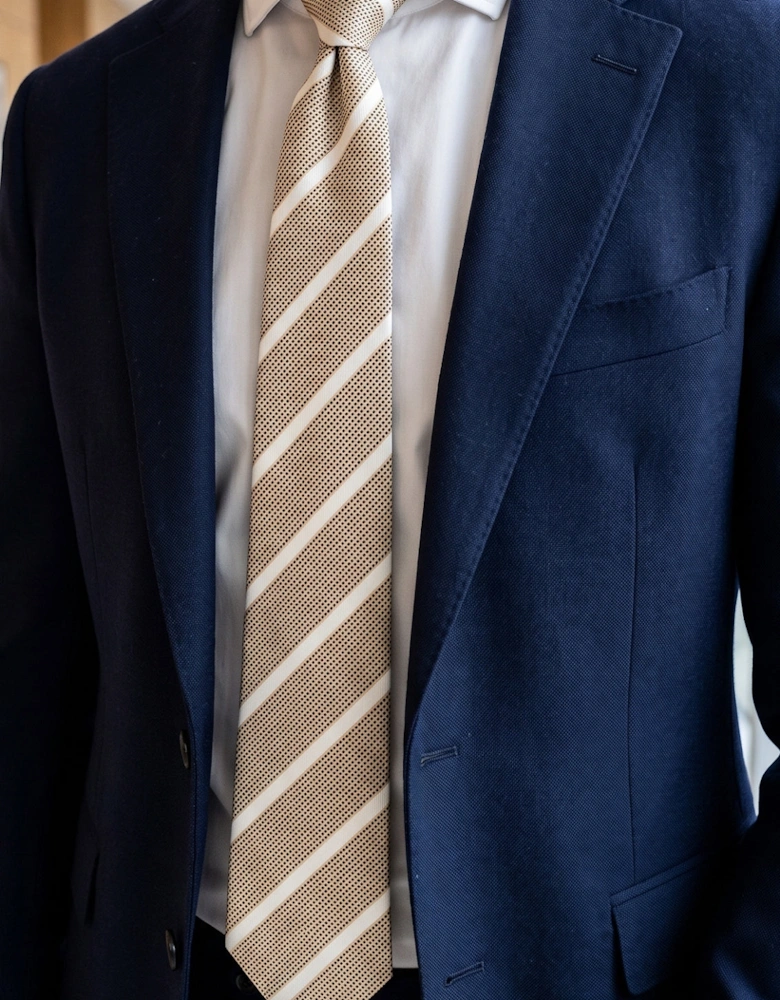 Stripe Brown White Tie
