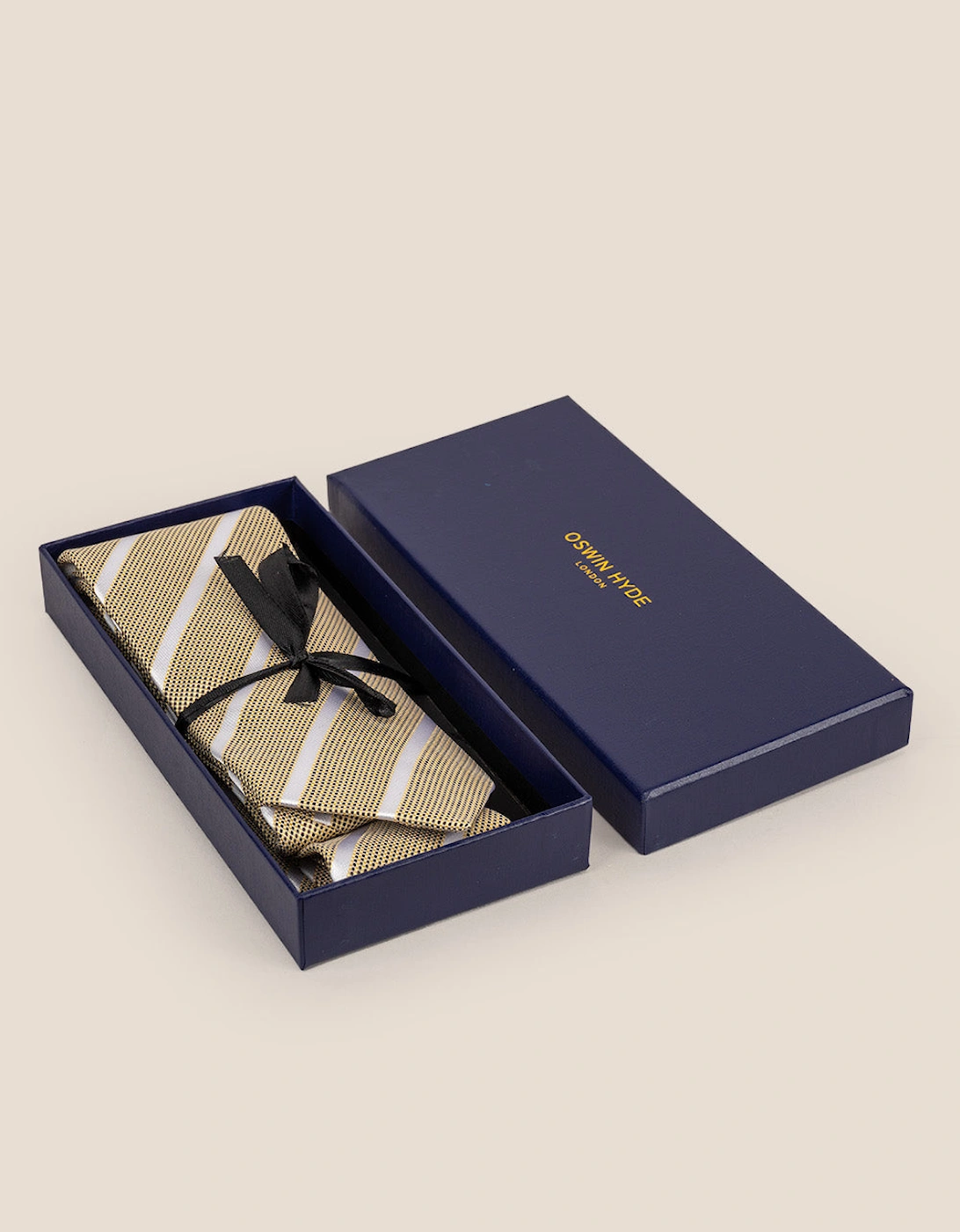 Stripe Brown White Tie