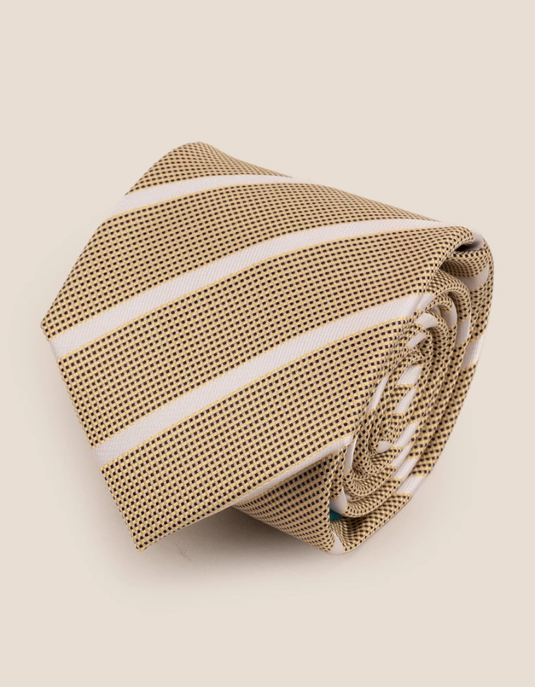 Stripe Brown White Tie