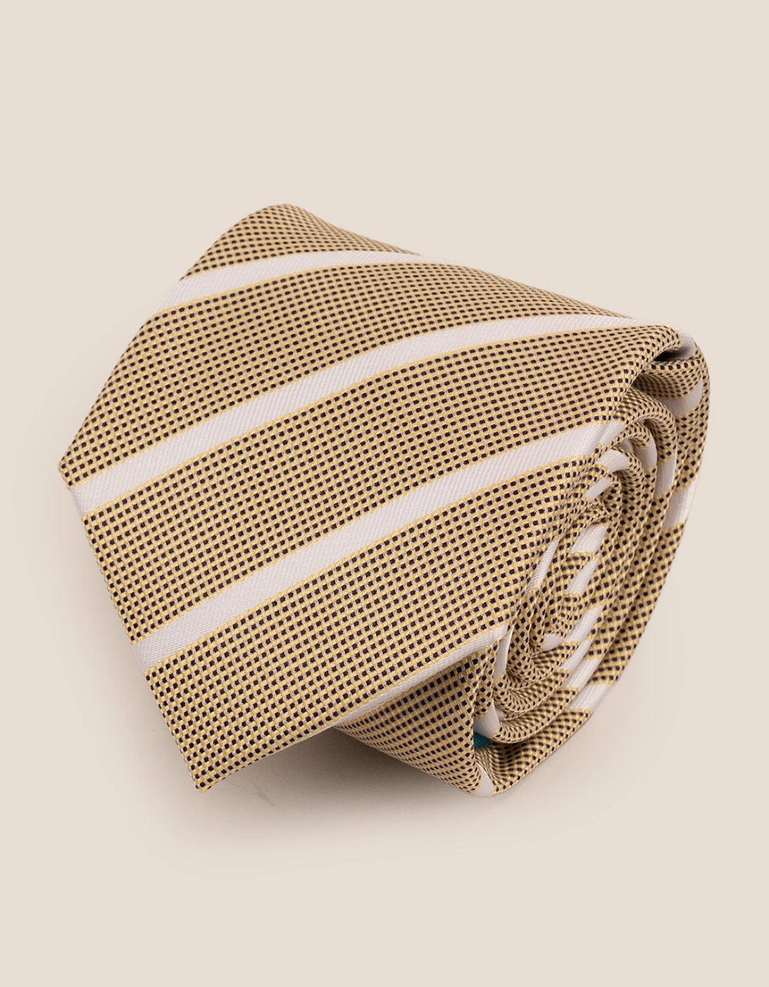 Stripe Brown White Tie