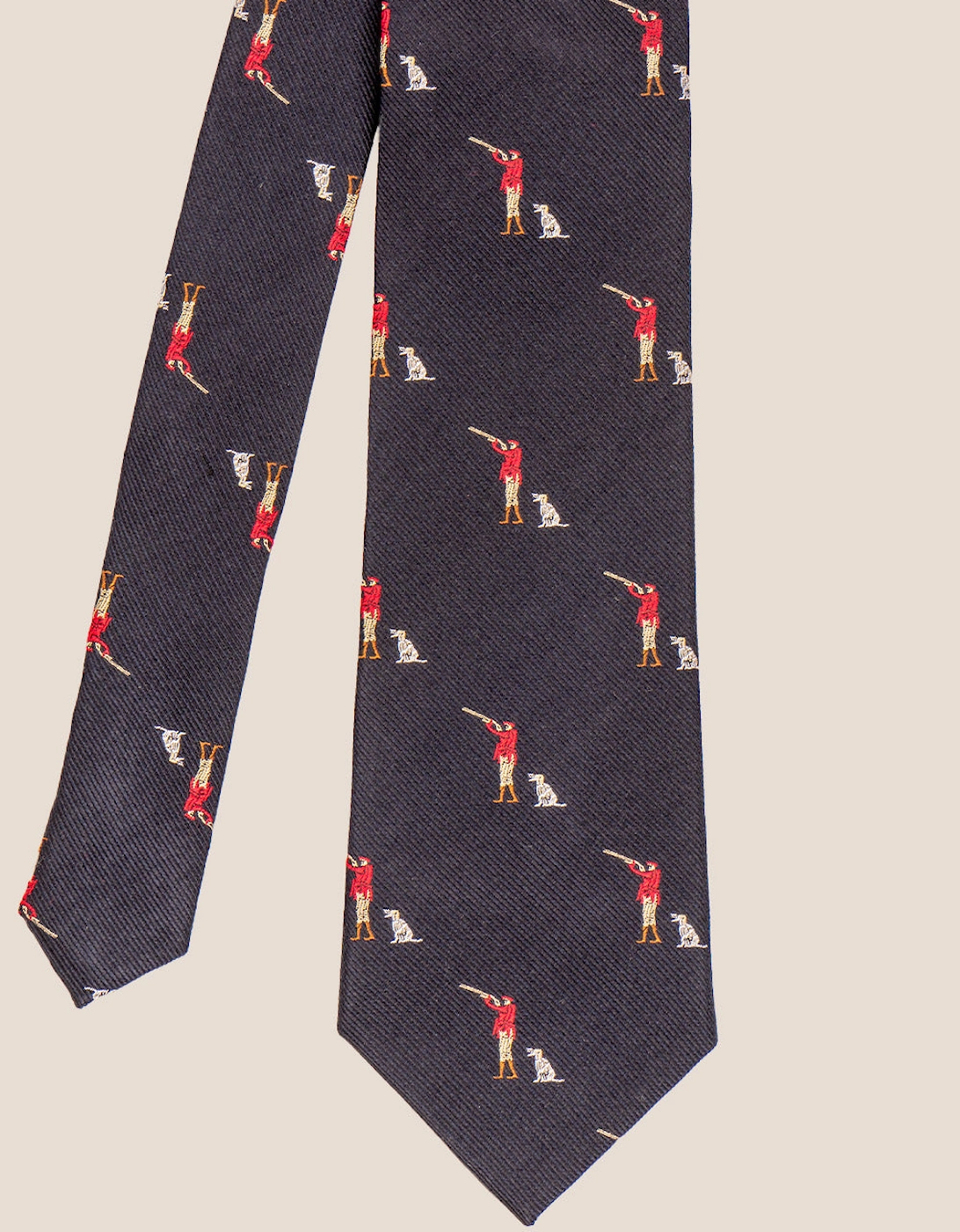 Hunting Navy Silk Tie