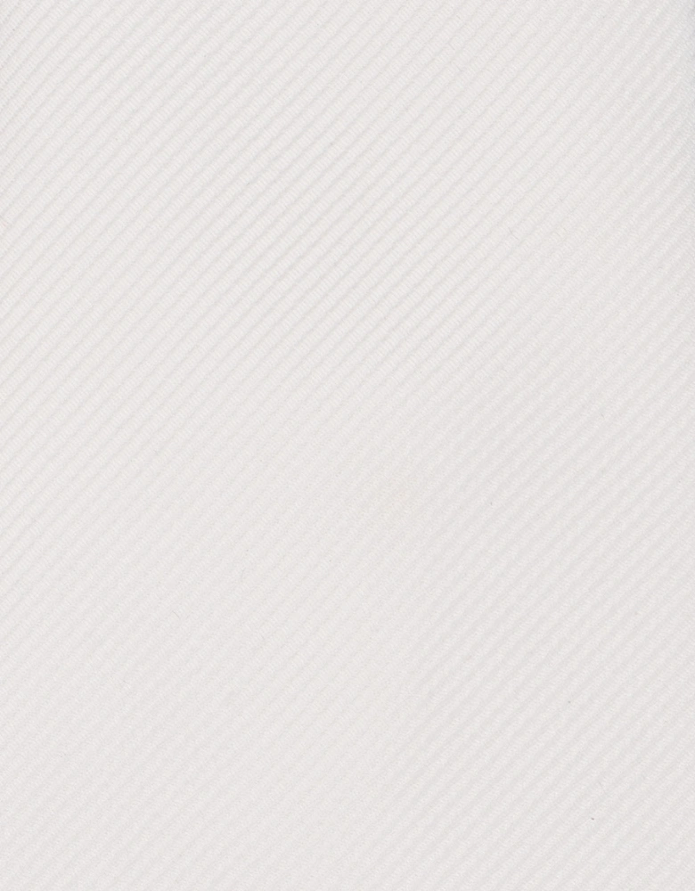 White Ribbed Tie