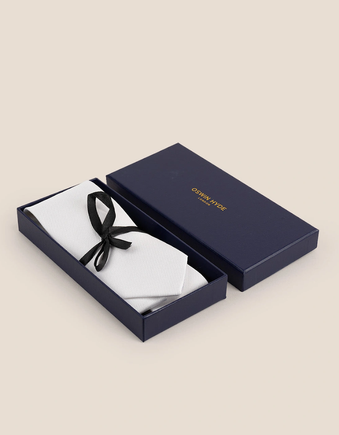 White Ribbed Tie