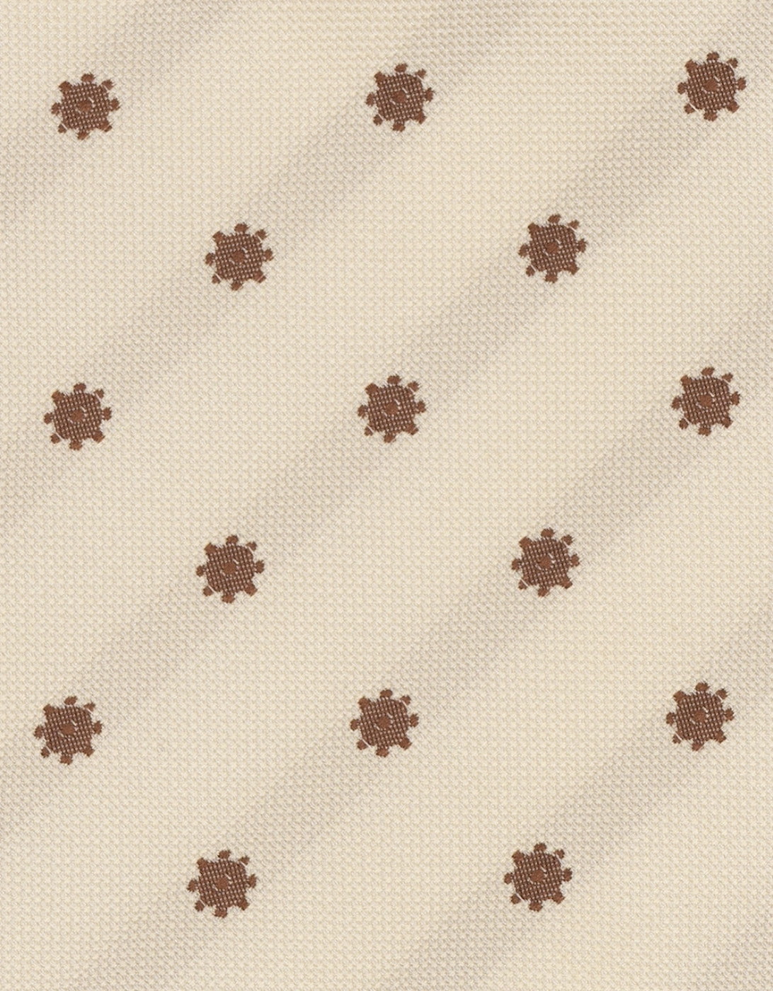Classic Floral Cream Brown Tie