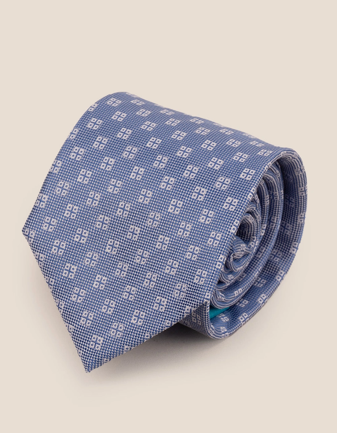 Geometric Squares Blue Tie