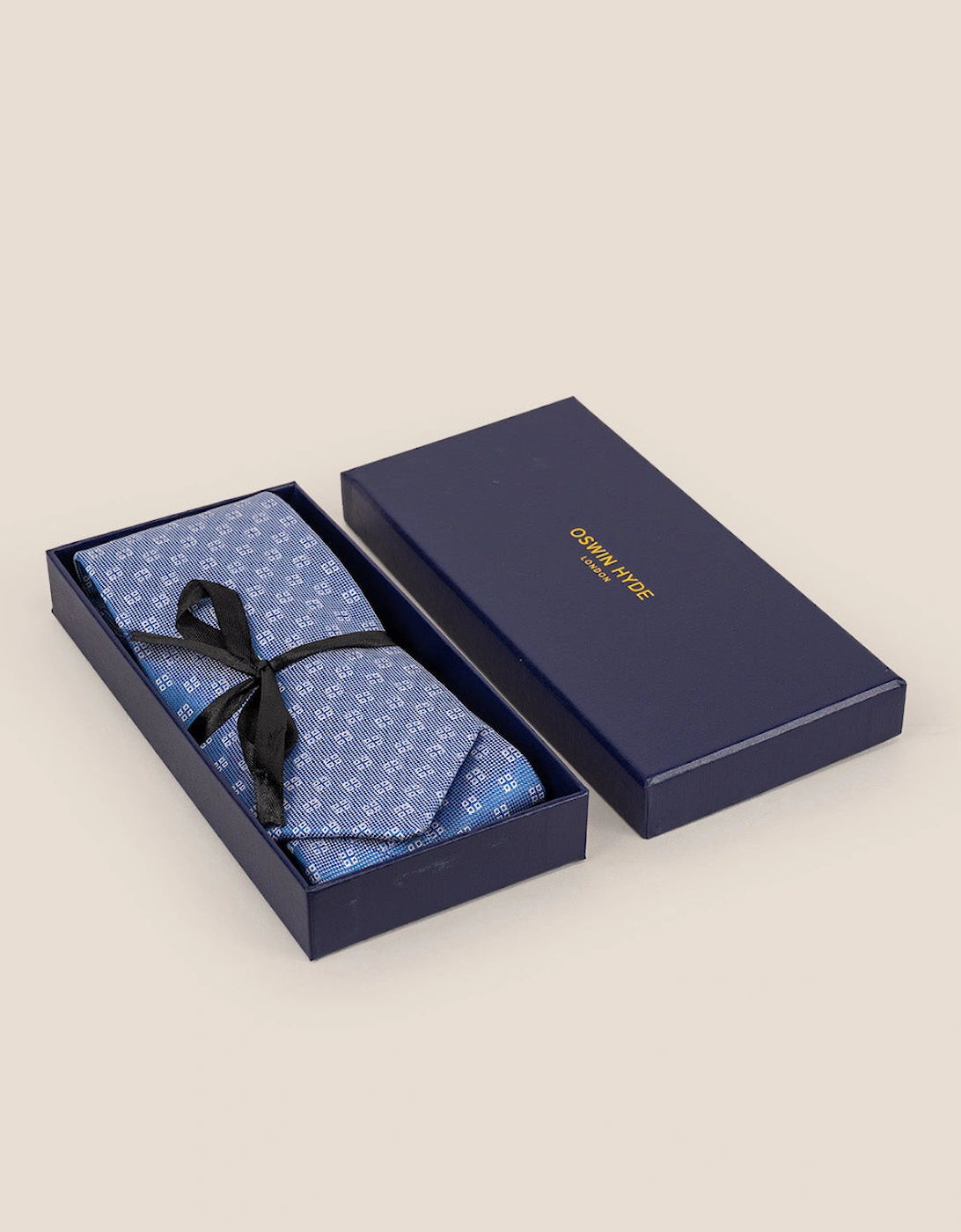 Geometric Squares Blue Tie