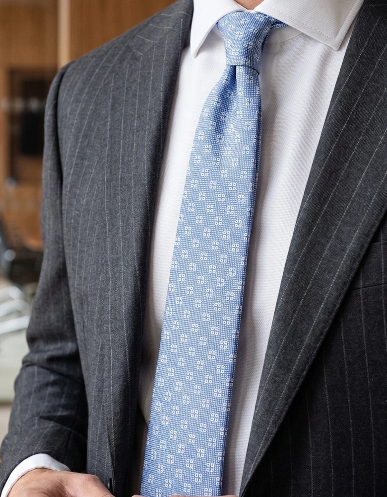 Geometric Squares Blue Tie