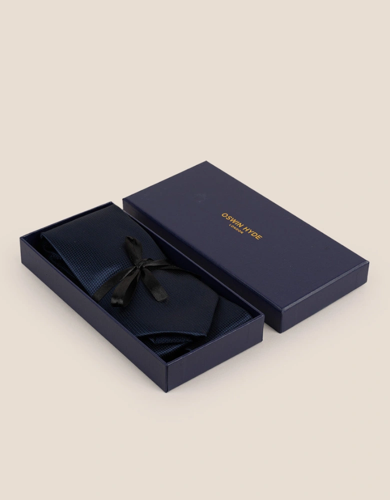 Navy Texture Tie