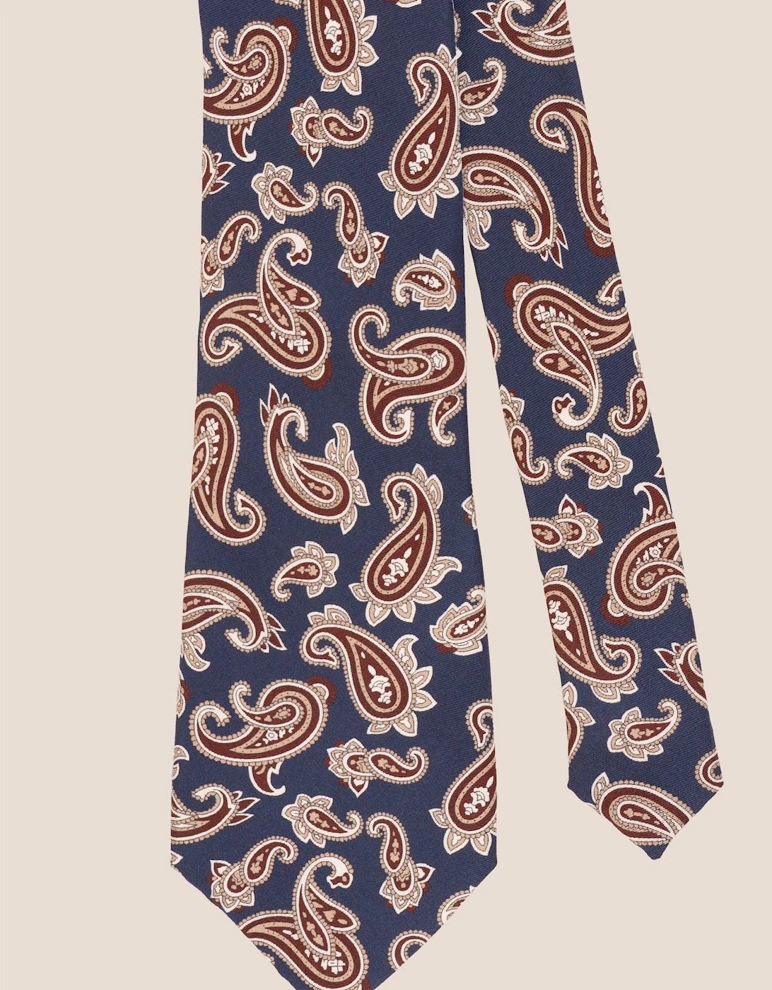 Navy Paisley Silk Tie