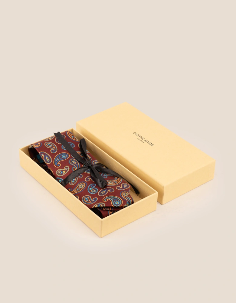 Bordo Paisley Silk Tie