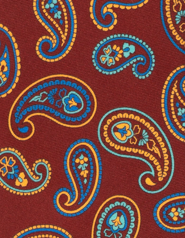 Bordo Paisley Silk Tie