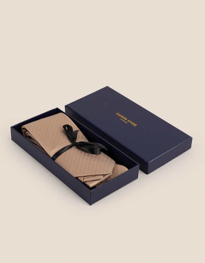 Champagne Self Stripe Tie