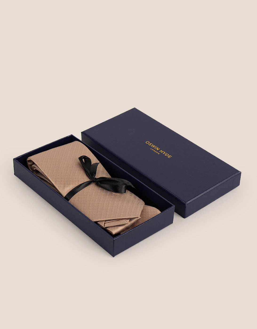 Champagne Self Stripe Tie