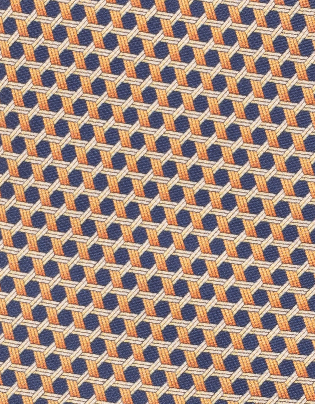 Blue Weave Print Silk Tie