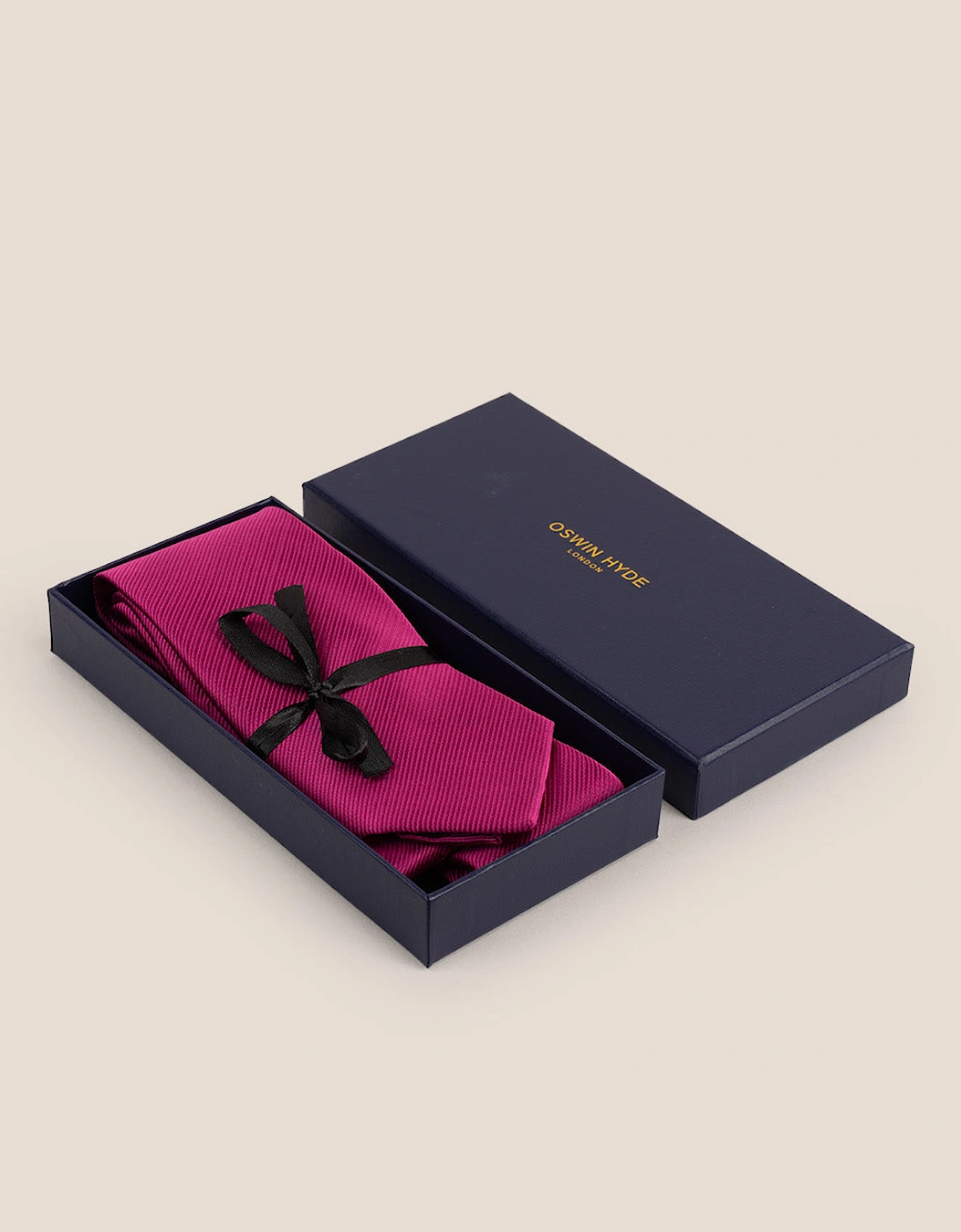 Hot Pink Ribbed Tie