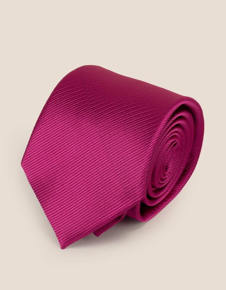 Hot Pink Ribbed Tie