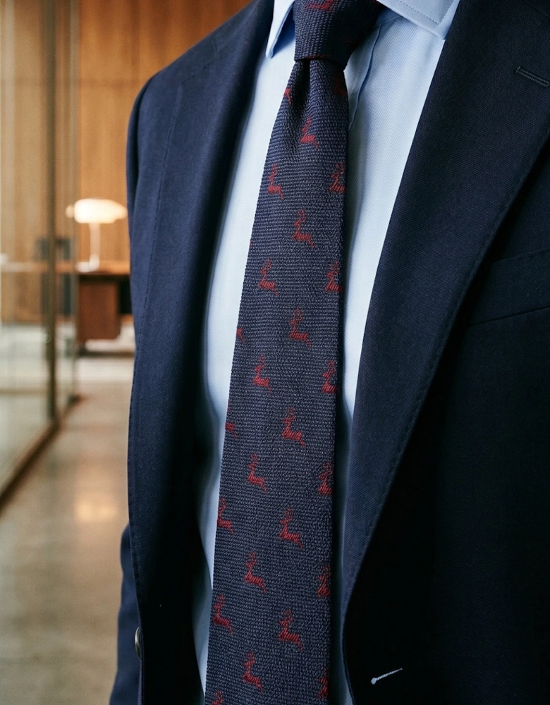 Stag Blue Tie