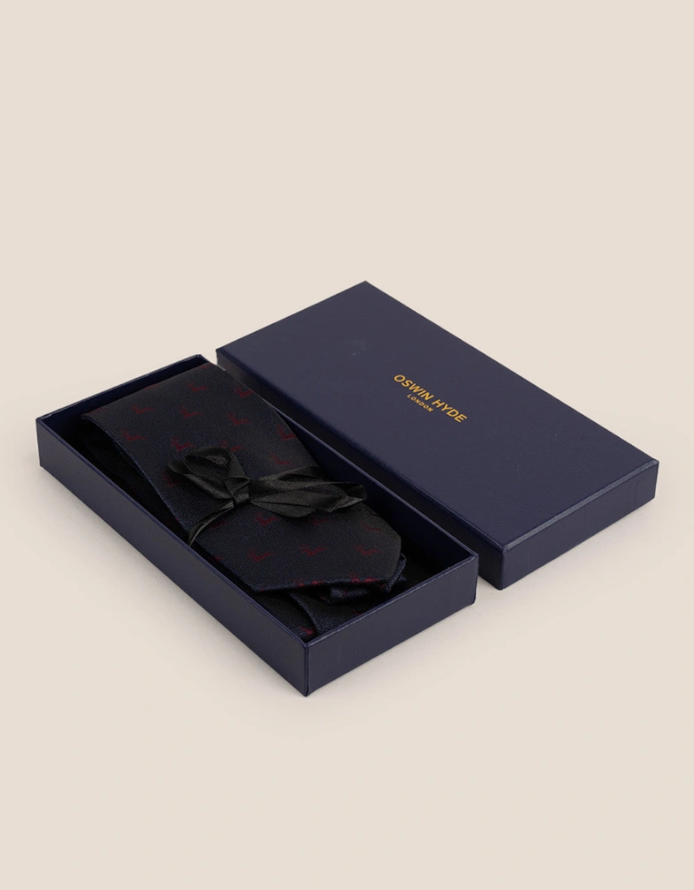Stag Blue Tie