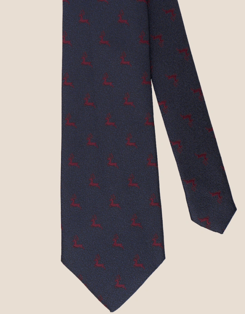 Stag Blue Tie