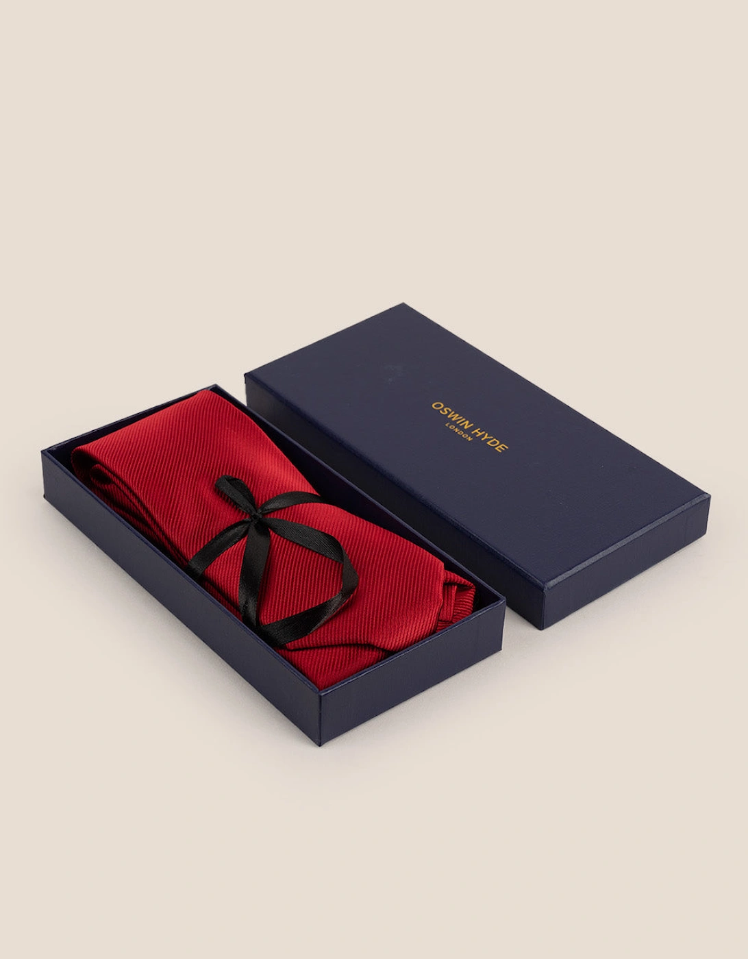 Red Ribbed Tie