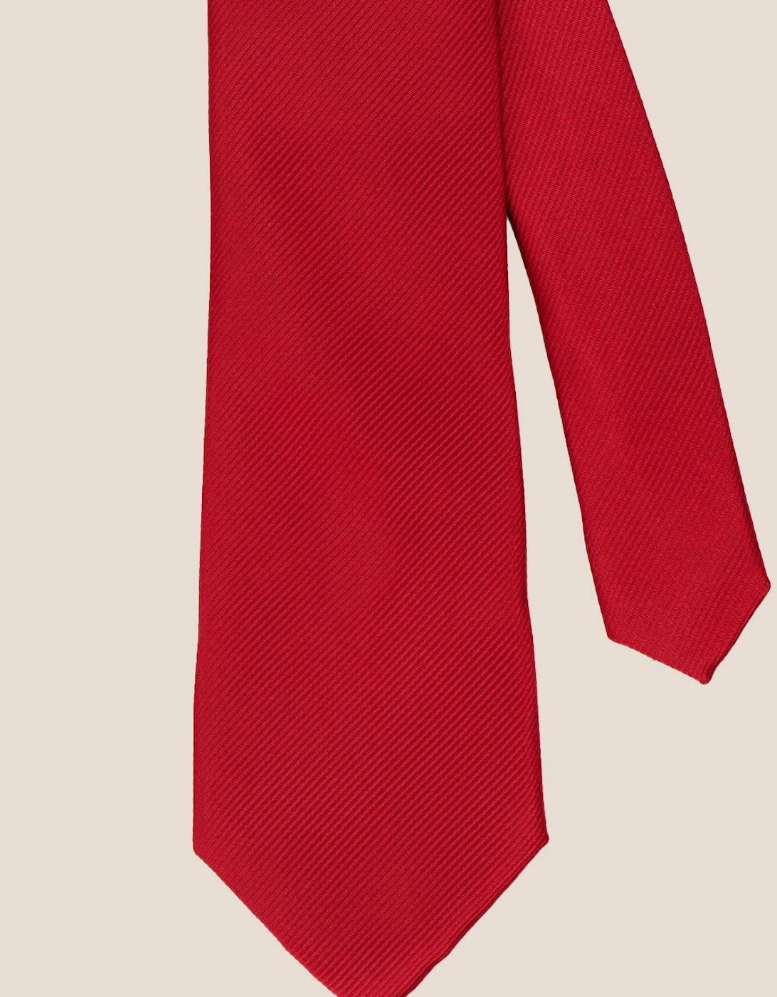 Red Ribbed Tie