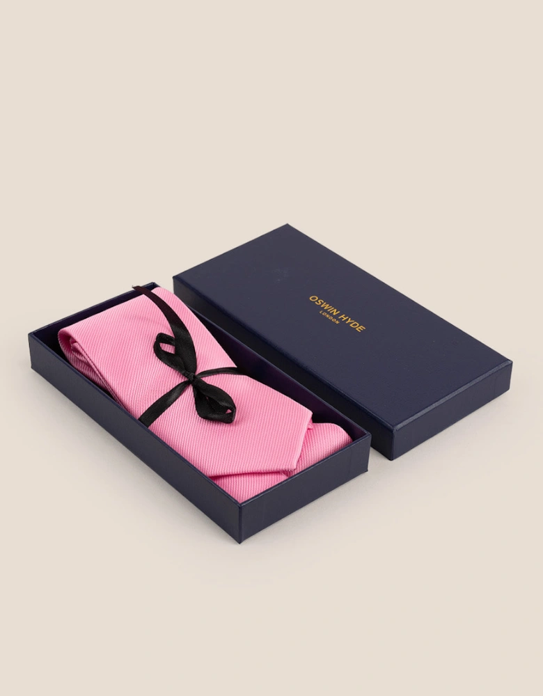 Pink Ribbed Tie