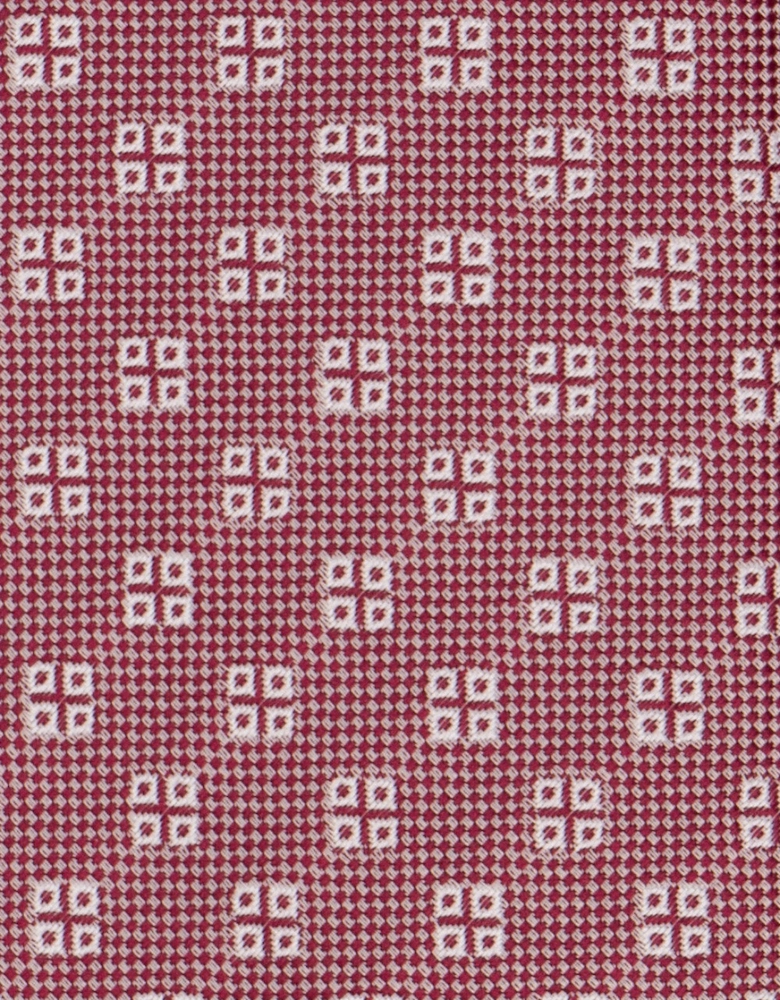 Geometric Squares Red Tie