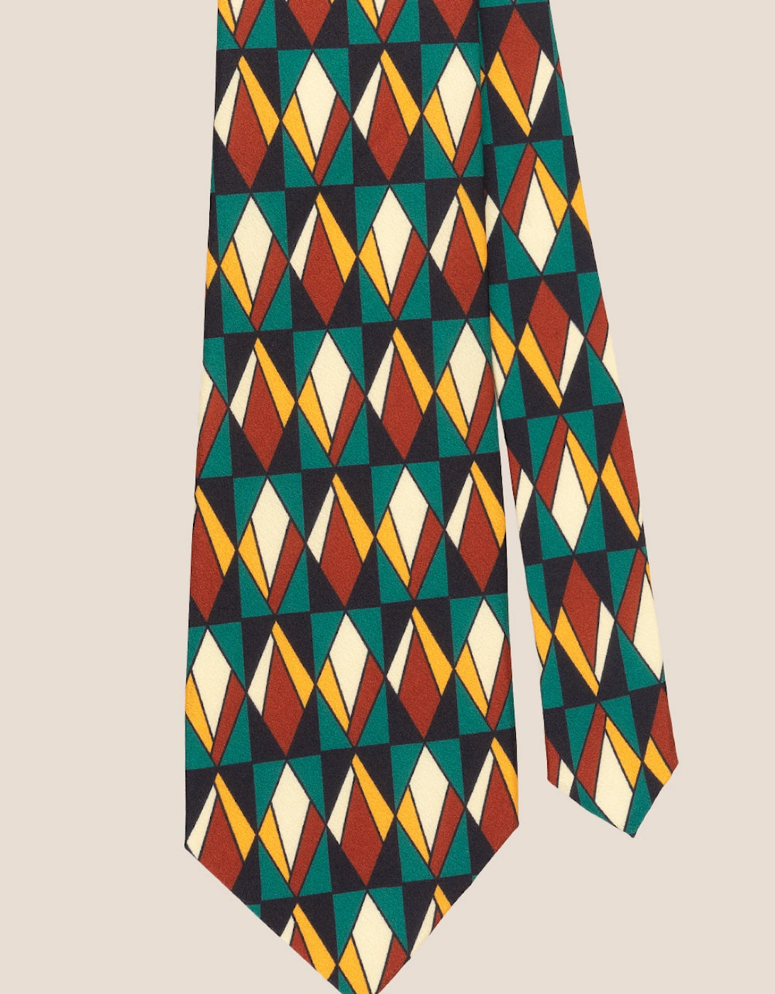 Print Green Navy Tie
