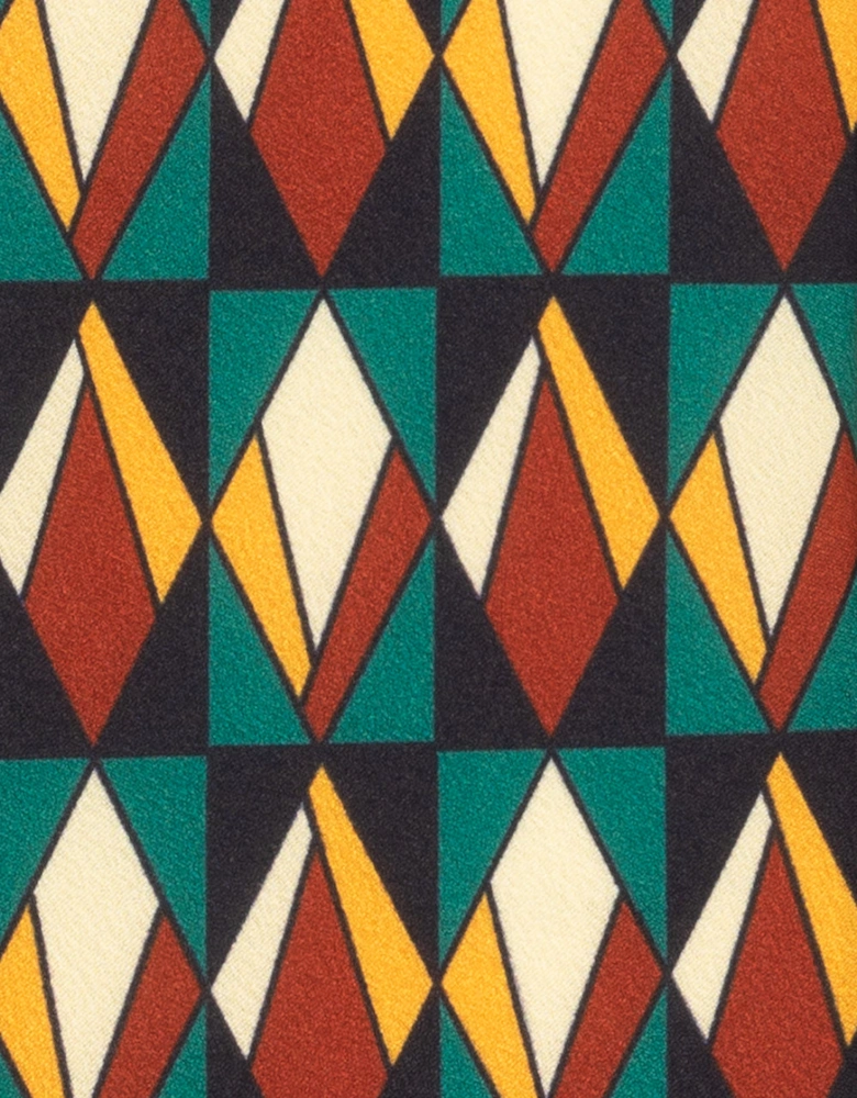 Print Green Navy Tie