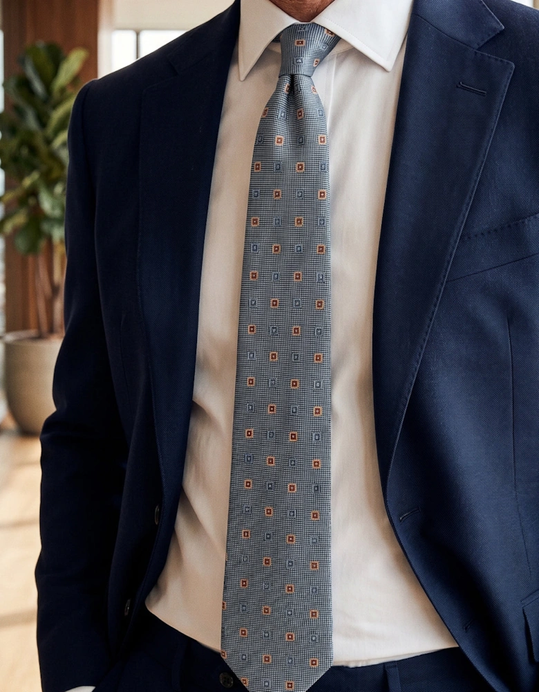 Squares Air Force Blue Tie