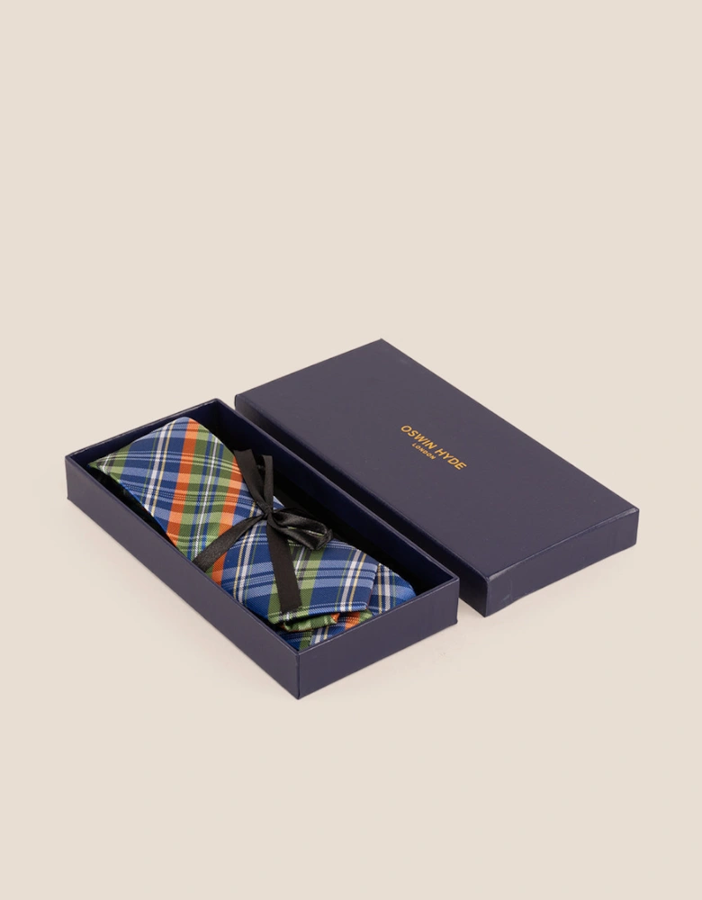 Checks Blue Green Tie