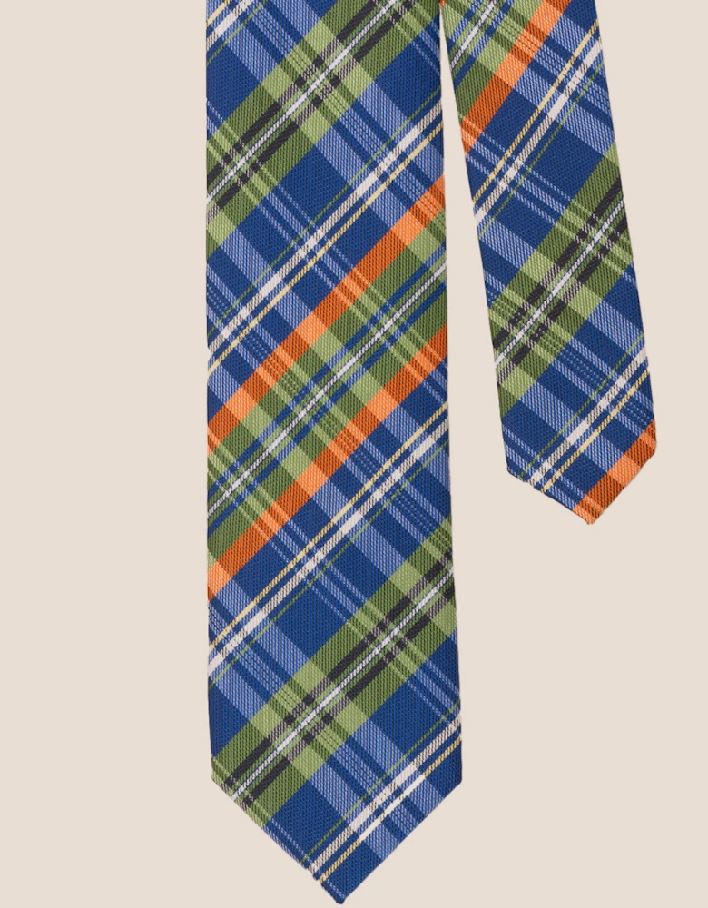 Checks Blue Green Tie