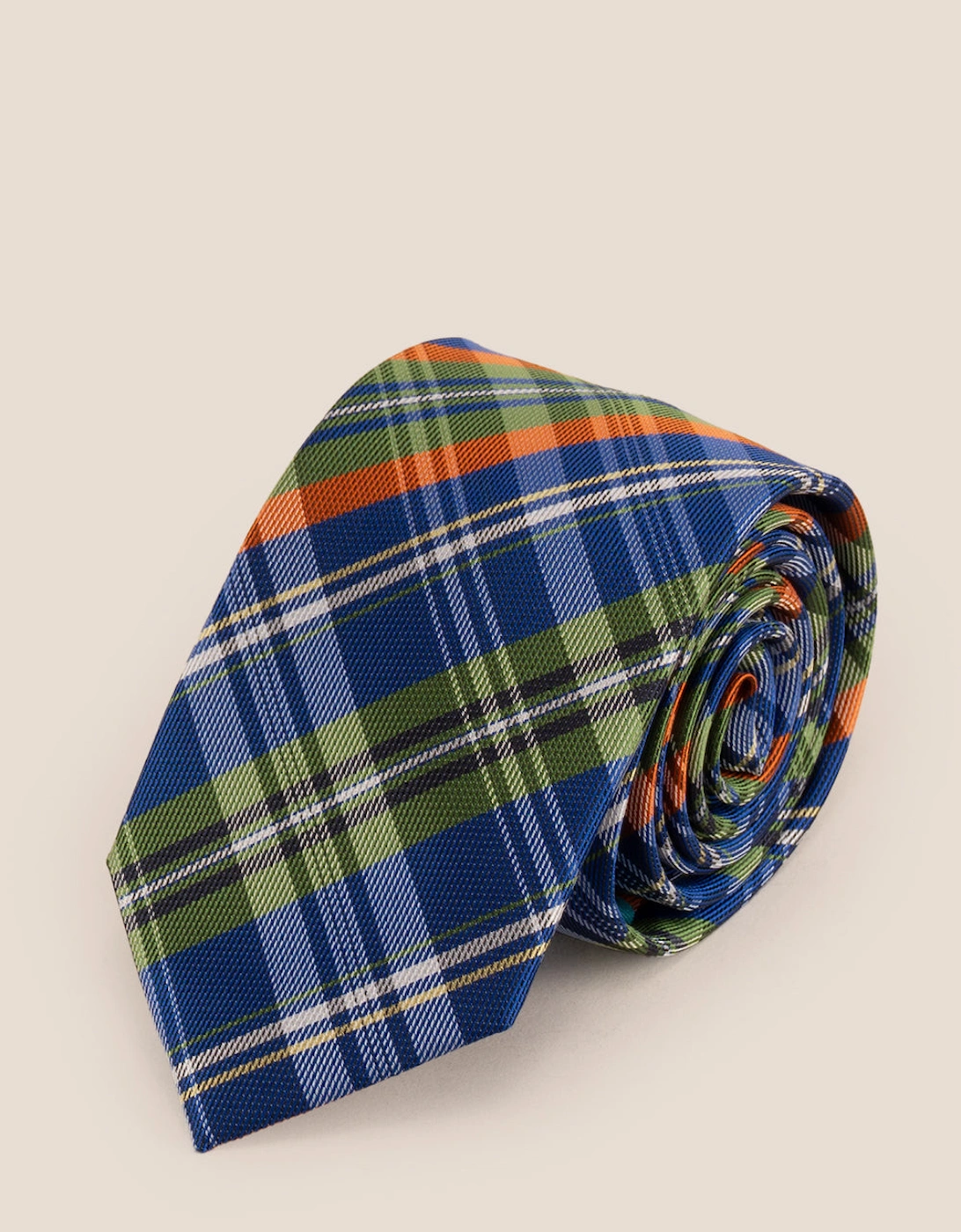 Checks Blue Green Tie