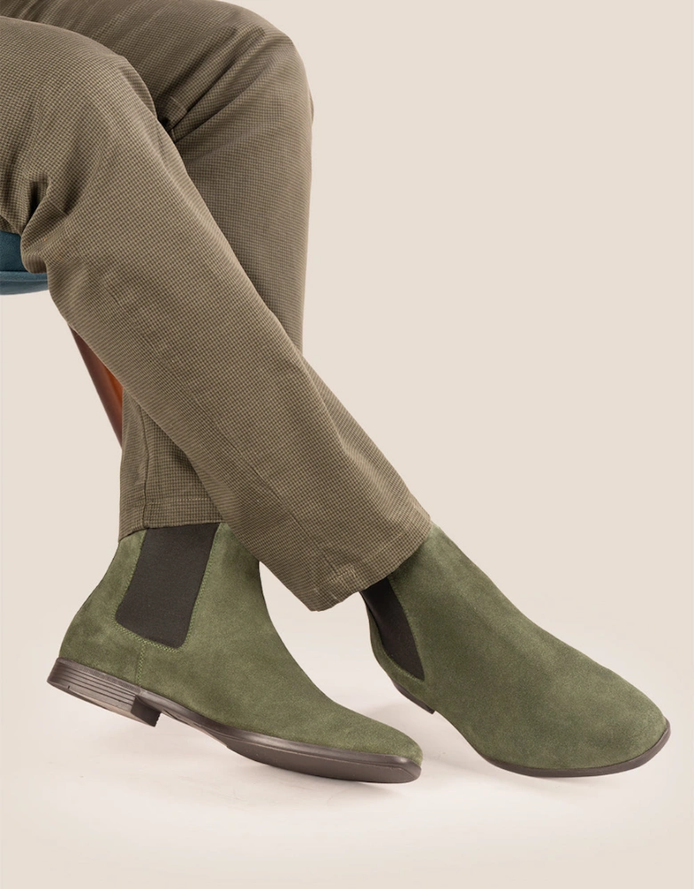 Darwin Green Suede Chelsea Boot